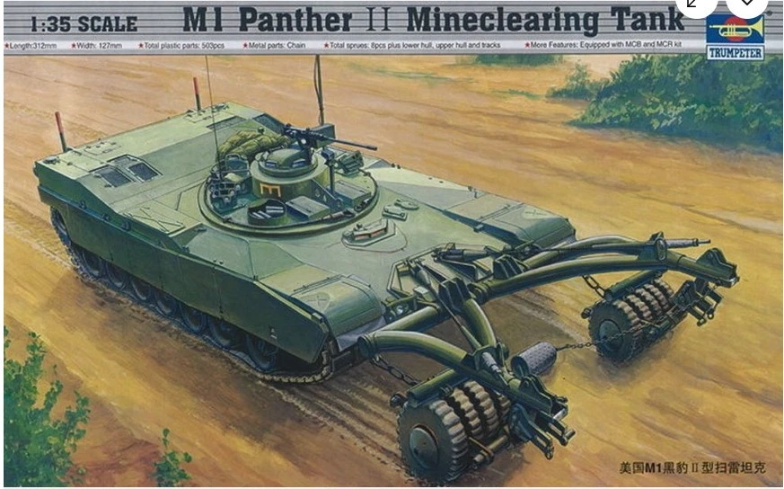 TRUMPETER 00346 M1 Panther Mineclearing Tank  scala 1/35 - Immagine 1 di 1