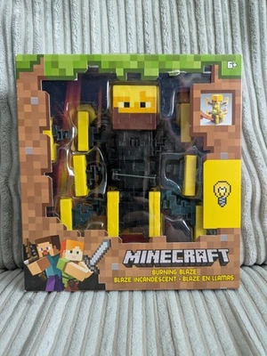 BNIB Minecraft Burning Blaze Action Figure Light Up - 2016 Mojang Jazwares - Image 1 of 3