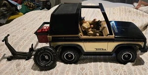 Vintage Large TONKA Truck MR-970 Bronco Jeep Black Pressed Steel With Duke, Acc - Picture 1 of 9