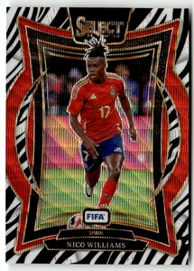 Panini 2024-25 Select FIFA No. 90 Nico Williams Zebra Prizm SP - Bild 1 von 2