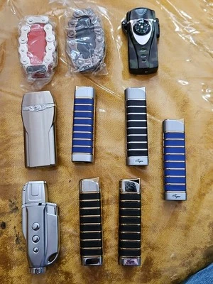 Lot Of 10 Vintage Assorted Lighters Various Brands Styles Novelty Butane Refill - Image 1 of 4