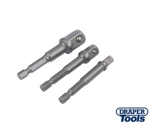 Draper 00005 1/4" Hex x 1/4" 3/8" Square Drive Adaptors BCS/3 Power Tool Set - Picture 1 of 2
