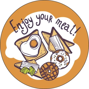 Enjoy Your Meal | Etichetta adesiva decalcomania vinile laminato - Foto 1 di 8