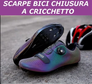 scarpe ciclismo bici corsa mtb cricchetto 41 42 43 44 45 look keo/shimano spd - Foto 1 di 9