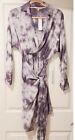 YBF YOUNG FABULOUS AND BROKE TIE DYE RAYON WRAP BELTED BEACH DRESS XS NWT