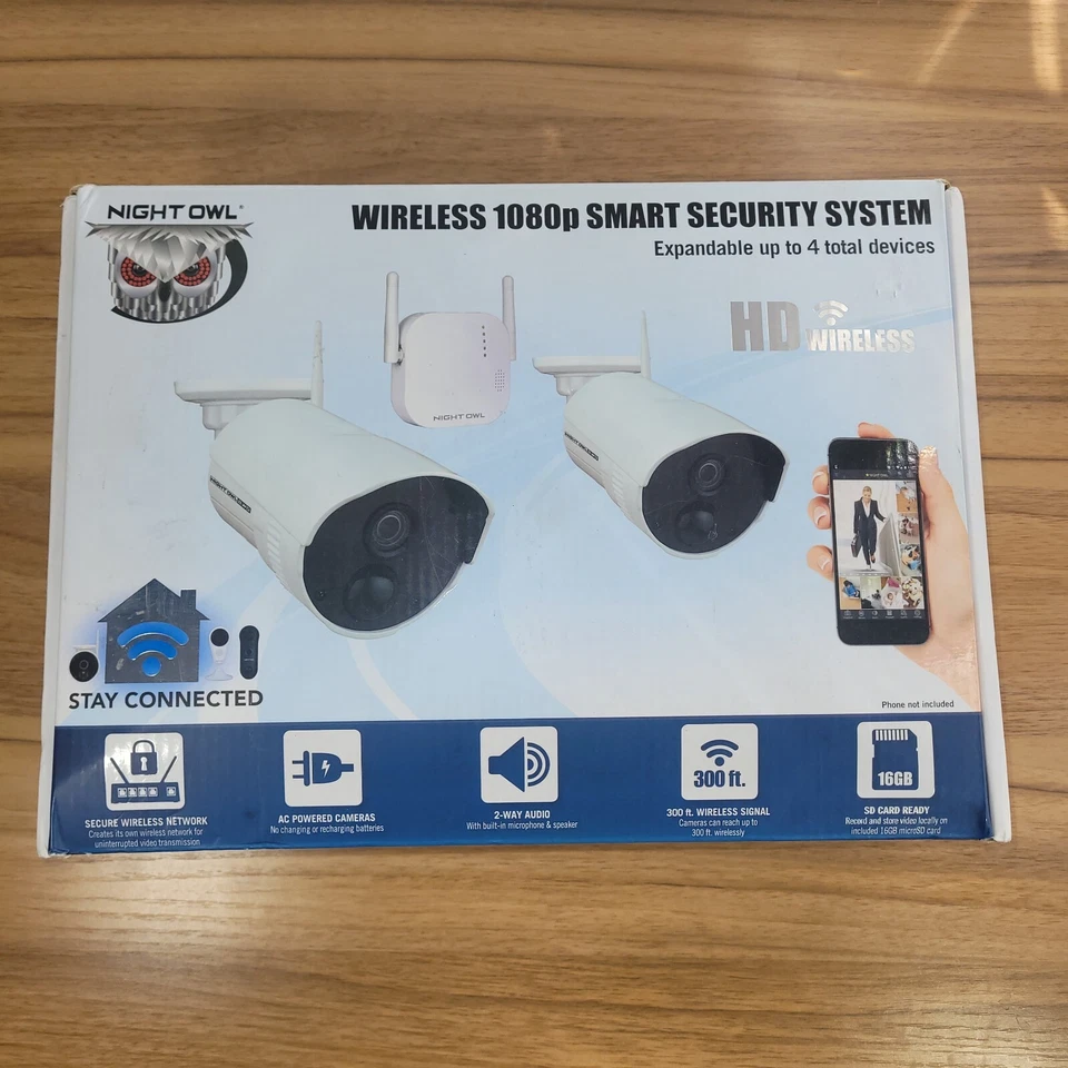 Night Owl’s 4 Channel 1080p HD Video Security System CL-WG416-2OU Open Box  - Изображение 1 из 4