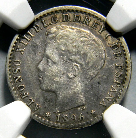 Puerto Rico 1896 PVG  10 centavos NGC XF 40 Cover