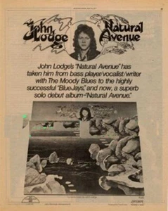 John Lodge Moody Blues LP advert 1977 RS-ENJL - Picture 1 of 1