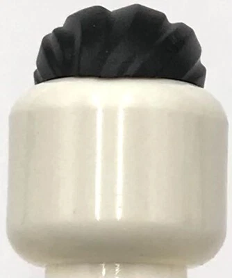 Lego Nueva Minifigura Negra Pelo Estrecho Barrido Espalda con Parte Cola de Caballo Foto 1 de 2