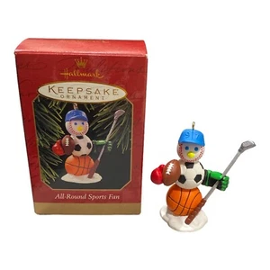 Vintage 1997 Hallmark Keepsake Ornament All-Round Sports Fan - Picture 1 of 5