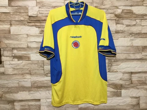 COLOMBIA 2001 2003 Away Football Shirt Soccer Jersey Reebok Sz 36/38 S Cover