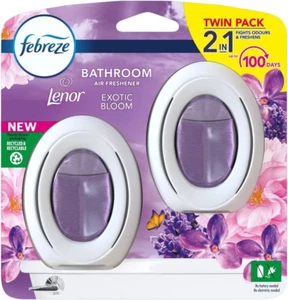 Febreze Bathroom Continuous Air Freshener Lenor Exotic Bloom Twin Pack Count - Picture 1 of 1