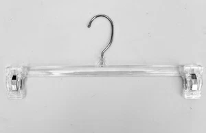 14 inch Clear Plastic Skirt and Pants Hangers - Pack of 100 - Picture 1 of 4