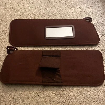 Комплект солнцезащитных козырьков 1995-1999 Chevy GMC Silverado Sierra C/k темно-бордовые бордовые K1500 - Изображение 1 из 4