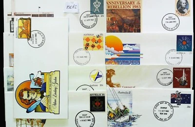 1983 FDC PSE x 9 Australia. Pre-stamped envelopes. Very fine condition. (PSE02) - Image 1 of 3