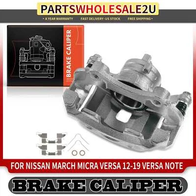 Front Left LH Brake Caliper w/ Bracket for Nissan March Micra Versa Note L4 1.6L - Image 1 of 4