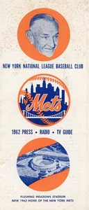 1962 NY Mets Press Guide "VERY RARE" ORIGINAL TEAM Polo Grounds Ex-Mt condition - Picture 1 of 9
