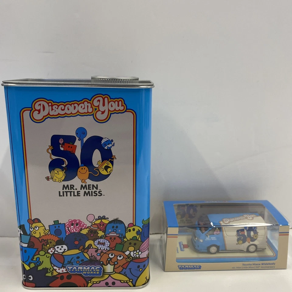 Tarmac Works Toyota Hiace Widebody Mr. Men Little Miss & Oil Can 1/64 T64-038-MR