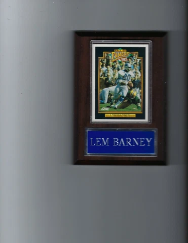 LEM BARNEY PLAQUE DETROIT LIONS FOOTBALL NFL   C Cover