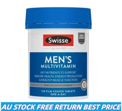 Best Price Swisse Ultivite Men's Multivitamin 120 Tablets Mens Multi Vitamin - image 1 of 4
