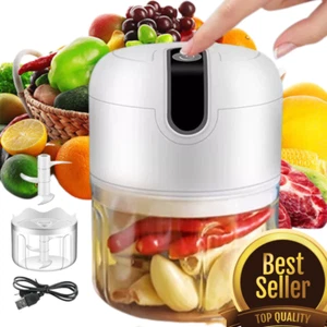Electric Garlic Grinder Chopper Press Masher Vegetable Food Fruit Meat Crusher - Picture 1 of 24