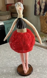 Bambola Tilda Ballerina piena Tutu viene fornita con libro di fiabe balletto, alta 17"", fatta a mano - Foto 1 di 10