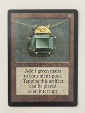 1993 Magic The Gathering MTG Beta Mox Emerald