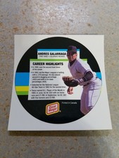 Andres Galarraga Colorado Rockies 1994 Oscar Meyer Superstar Round-Up BACK