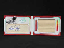 WADE BOGGS BOSTON RED SOX 2017 NATIONAL TREASURES LEGENDS CUT BOOK BAT AUTO #1/5