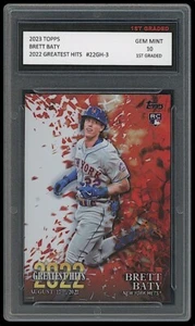 Tarjeta de novato Brett Baty 2023 Topps 2022 Greatest Hits primer grado 10 #22GH-3 Mets - Imagen 1 de 1