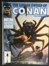 1991 MARCH  #183 SAVAGE SWORD OF CONAN *DECAPITATING GOD * FREE S&H