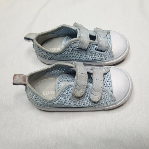 Converse blu con cinturino in rete per bambini taglia UK 7