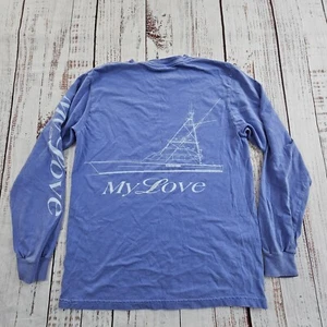 My Love Yacht T-Shirt Blau Kurzarm Baumwolle Herren S - Bild 1 von 10