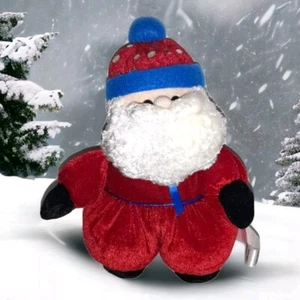 Zuckerhut roter Weihnachtsmann Plüschtier Stofftier 2006 glänzende Sequenz Mütze 10 Zoll Weihnachten - Bild 1 von 6