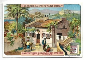 Italie - Campanie - Habitations rurales en Europe - Chromo Liebig - Trade card - Picture 1 of 2