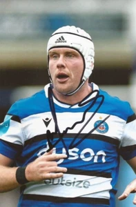 BATH RUGBY UNION: NIALL ANNETT SIGNED 6x4 ACTION PHOTO+COA - Picture 1 of 1