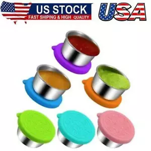 6Pack Salad Dressing Container, Small Condiment Containers with Lids, Reusable - Picture 1 of 6