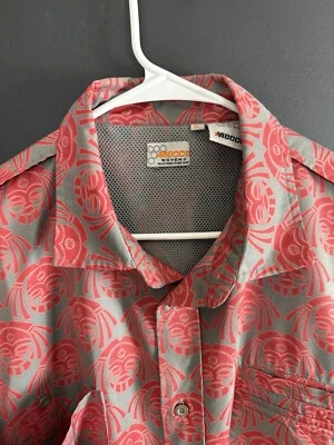 VINTAGE Y2K Mens Shirt 90s XL Mecca Wovens Tribal Breathable Mesh AOP Streetwear - Image 1 of 4