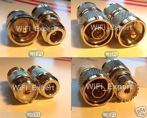 8pc/set RF coaxial adapter connector Kit N male/female to UHF PL-259 SO-239 M/F - Afbeelding 1 van 6