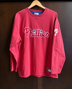 Vintage Philadelphia Phillies Nike Center Swoosh Long Sleeve T, Tag L - Picture 1 of 9