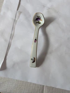 CUCHARA DE PORCELANA VINTAGE HEREND Hungría 5 1/4" mostaza/condimento/salsa - Imagen 1 de 5