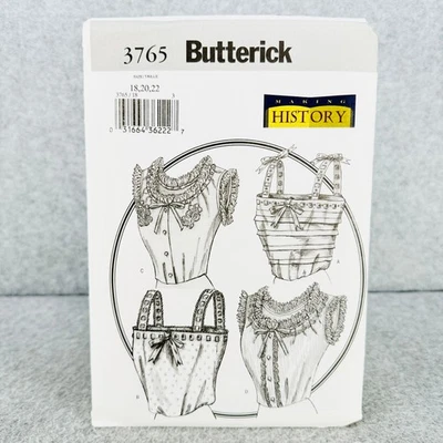 Butterick 3765 Plus Size Making History Camisole Top Misses 18 22 Sewing Pattern - Image 1 of 4