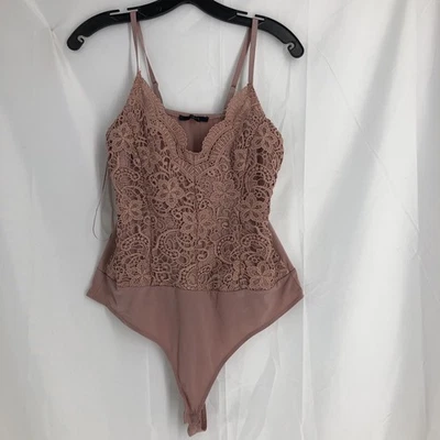 Body feminino de renda Iris tamanho grande malva - Imagem 1 de 4