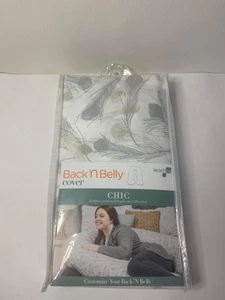 NUEVA FUNDA ALMOHADA LEACHCO BACK 'N BELLY Elegante Embarazo Maternidad Gris Blanco - Imagen 1 de 6