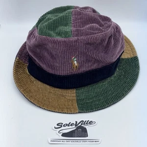 Polo Ralph Lauren Cord Color Block Loft Bucket Hat Vintage Rare - L / XL - Bild 1 von 6