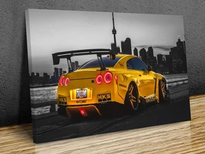 Nissan GT-R sport car  mounted canvas print ready to hang - Picture 1 of 10