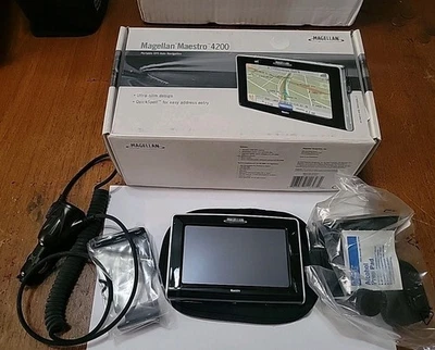 Magellan Maestro 4200 Portable GPS Auto Navigation W/Cord & Mount Bundle - Image 1 of 4