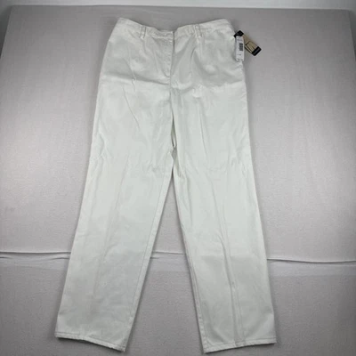 Novo! Calça Pendleton Classique Feminina Marfim Branca Tamanho 12 (MSRP $74.50) 32*29 - Imagem 1 de 4