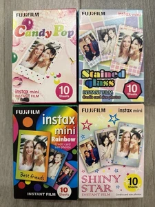 Lote de paquetes variados de vitrales brillantes arco iris mini película Fujifilm Instax - Imagen 1 de 3