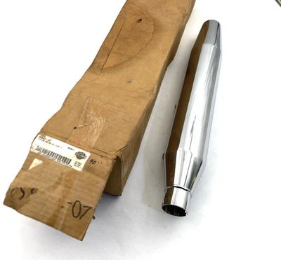 Silenciador de escape delantero/trasero cromado OEM Harley 65842-07 gato deslizable 07-09 Softail Foto 1 de 4